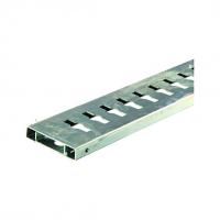 Zijwandplank staal vert. gaten 125x25x3574mm