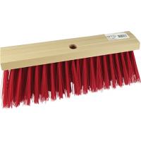 Bezem hout kunststofvezel rood 280 mm