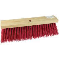 Bezem hout kunststofvezel rood 410 mm