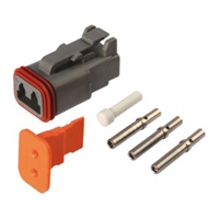 Deutsch connector set compleet 2-polig mannelijk