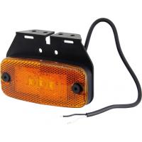 Zijmarkeringslamp LED oranje 9-36V met steun+reflector