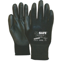 Handschoenen PU zwart maat XS 12 paar (prijs p.s.)