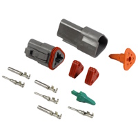 Deutsch connector 3-polig compleet man+vrouw