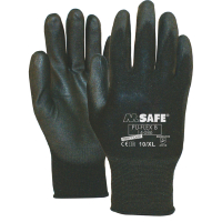 Handschoen met PU coating zwart maat XL